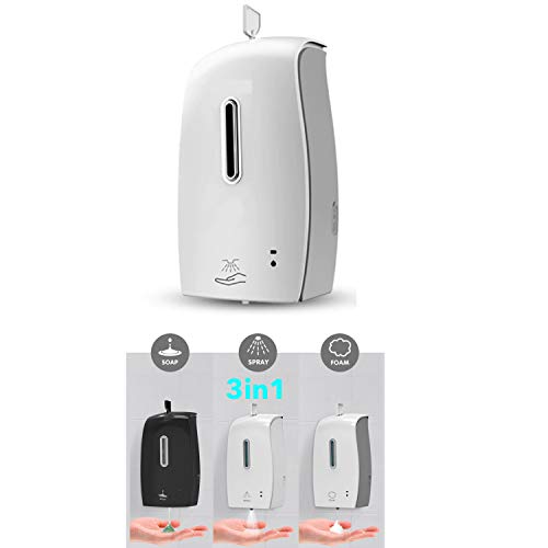 Dermal Vital - Dispensador de desinfectantes para pared (automático, 600 ml), Montaje en pared (solo)., Blanco, 600 ml