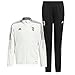 adidas Juve TK Suit Y Tuta da Ginnastica, Top:Core White Bottom:Black, 7-8A Unisex-Bambini