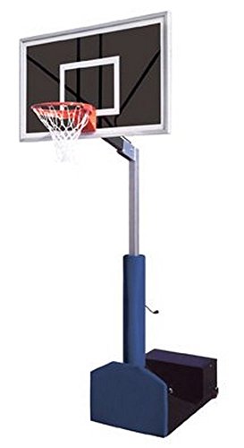 First Team Rampage Eclipse Steel-Glass Portable Basketball System44; Maroon