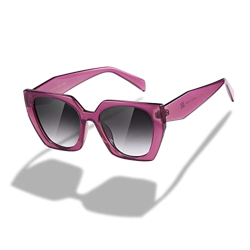 Kimorn Gafas de Sol Retro Marco Cuadrado Súper Grande Femeninas y Masculinas K1354