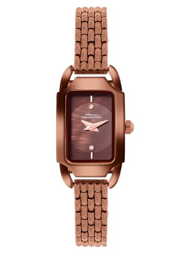 Image of French Connection Opessence Analog Brown Rectangle Dial Watch for Women-FCN0177BRM