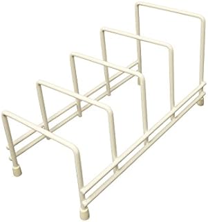 Delfinware Plate Storage Rack, Metal, Grey, 28 x 12.5 x 14.5 cm
