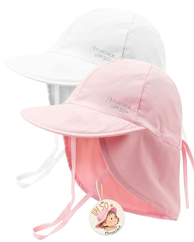 Image of FURTALK Baby Sun Hat Girls and Boys Summer Beach Swim Hat Essentials UPF 50+