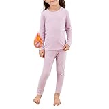 Girls Underwear Kids Soft and Cozy Thermal Underwears Toddler Winter Base Layer Long Johns Sets for Boys Light Purple 2X-Large (120) /5T-6T