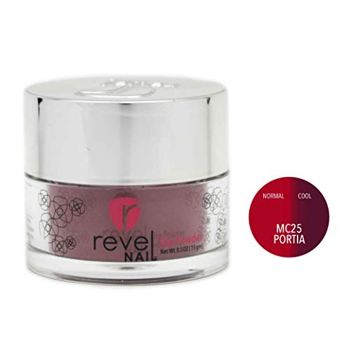 Revel Nail Dip Powder | for Manicures | Nail Polish Alternative | Non-Toxic & Odor-Free | Crack & Chip Resistant | Can Last Up to 8 Weeks | 1oz Jar | Mood Changing | Portia