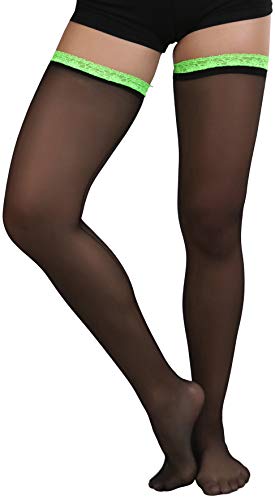 Image of ToBeInStyle Women's Nylon Thigh High Schoolgirl Opaque Stockings