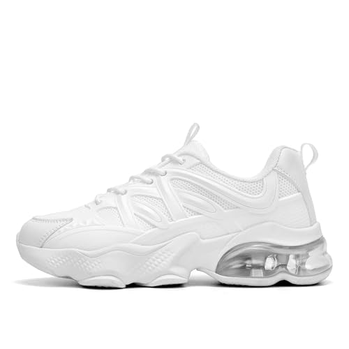 Image of Womens Walking Running Shoes Air Cushion Tennis Sneakers Fashion Breathable Basketball Sport Gym Fitness Cross Trainers