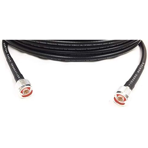 Custom Cable Connection 125 Foot N Male to N Male LMR400 Times Microwave 50 Ohm Coax Low Loss Antenna Cable for Ham Radio, WLAN, CB Radio and WiFi Antenna Feeders Cover