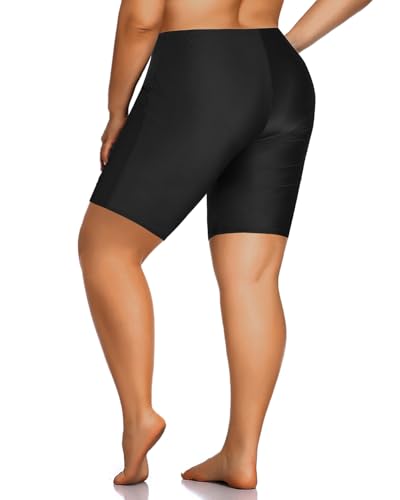 Aqua Eve Plus Size Swim Shorts Women Tummy Control Swimsuit Bottoms High Waisted Bikini Bottom2