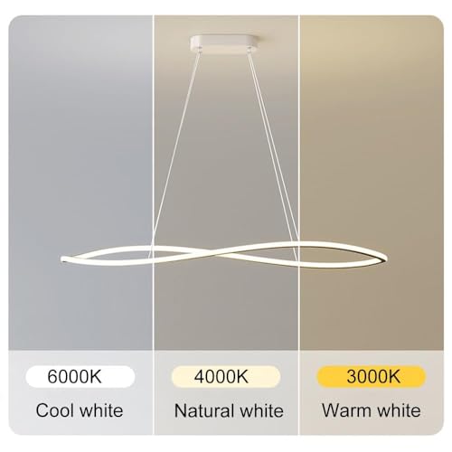 Chandelier linéaire géométrique réglable et dimmable avec télécommande 100cm - 2