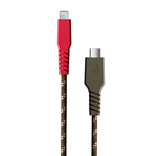 Skullcandy Line+ Braided Lightning Cable, 15W USB C to Lightning, 6ft - Standard Issue