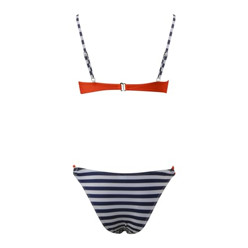 Bikini femme taille haute rétro imprimé jaune froncé taille M