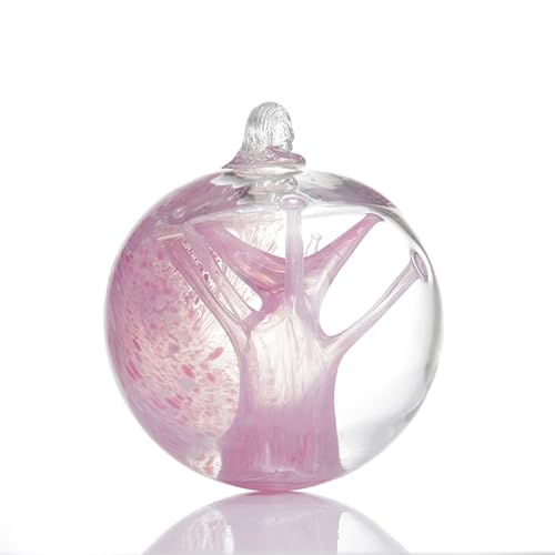 ORRFIDDY 4.7 Witch Ball Gazing Balls Hand Blown Decor Hanging Tree of Life Glass Globes for Yard Garden for Window Outdoor