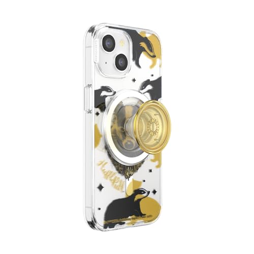 Image of PopSockets iPhone 15 Phone Case with MagSafe, Wireless Charging Compatible, Harry Potter - Hufflepuff