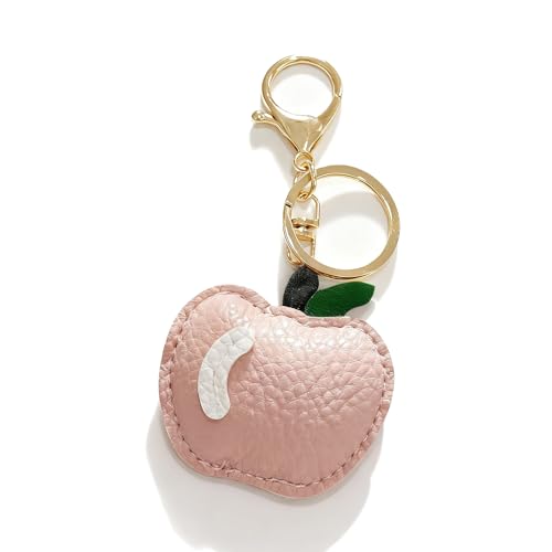AIETUE Apple Keychain For Women, Fruit-Shaped Hand-Sewn Leather Cartoon Cute Personalization Charm...