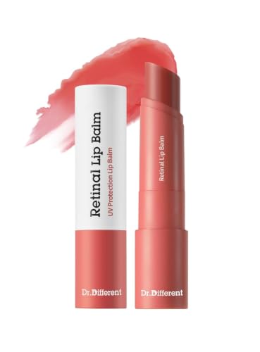 Dr.Different Retinal Lip Balm Tinted Anti-Wrinkle Lip Treatment with Deep Hydration & Long-Lasting Moisture K-Skincare made by Korean Dermatologist 0.14oz