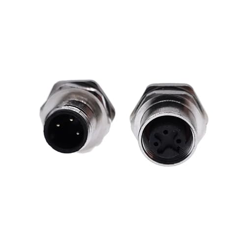 Conector M12 de 3 pines hembra M1216 con brida de montaje posterior para panel de 16 mm 6