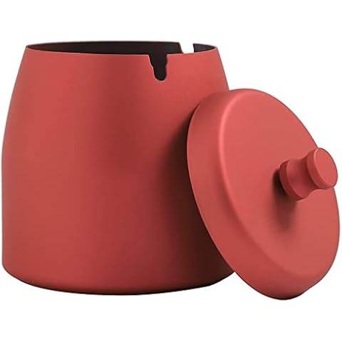 Large Ashtray with Lid for Cigarette, Stainless Steel Smokeless Odorless Windproof Ash tray for Home Office Tabletop Outside Patio Outdoor Balcony Cover