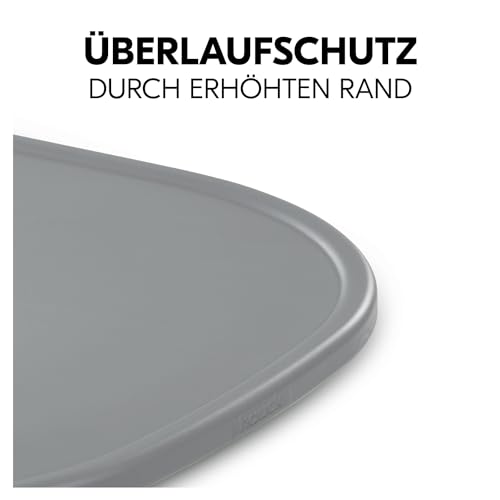 hauck Klickbrett Kompatibel mit Alpha+ & Beta+ Holzhochstuhl Alpha Click Tray, aus Recyceltem Material (GRS-zertifiziert), Schnelle Klickbefestigung am Hochstuhl, Einfach zu Reinigen (Grey)