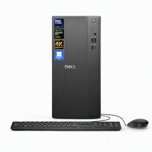 Image of Dell Tower Computer Desktop Intel Ultra 7 265F RTX 5060 64GB 1TB Win 11 Pro