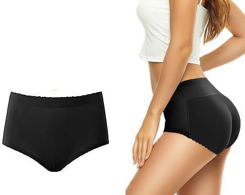 HELISHAWomen's & Girl's Butt Lifer Padded Panties,Seamless, inbuilt Non Remove Sponge Pads (Sizes 30 to 36 Waist Size) (S,M,L,XL)