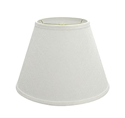 Aspen Creative 32685 Transitional Empire Shape Spider Construction Lamp Shade, White, 7" Top x 13" Bottom x 9-1/2" Slant Height