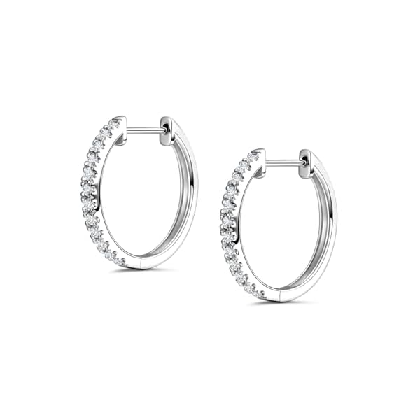 Agvana Circle of Light 0.13-0.78 Ct. Tw. Lab-Grown Diamond Hoop Earrings in Sterling Silver (D-E Color, VS Clarity) Fine Jewelry for Women Anniversary Birthday Gifts for Her, Size 8-20MM - Image 4