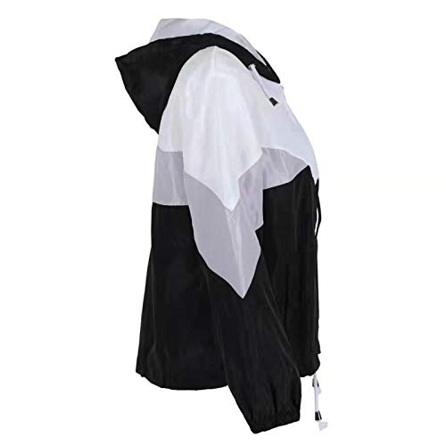 Women's Sportswear Gym Vintage Full-Zip Hoodie Casual Hooded Jacket Trendy Splicing Color Flash Forward Windbreaker #TOP3