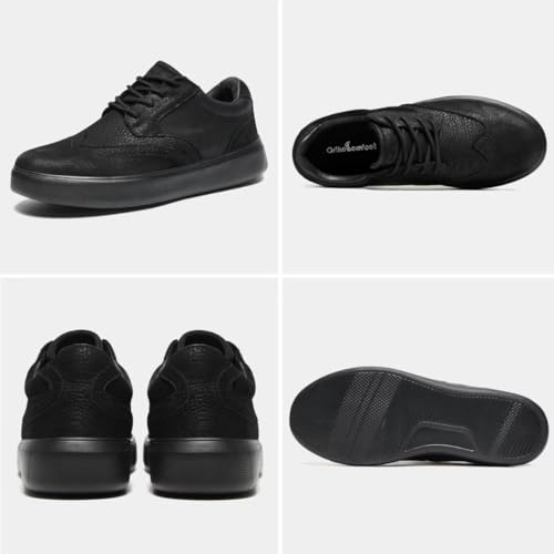 OrthoComfoot Men's Orthopedic Leather Dress Walking Shoes: Comfortable Plantar Fasciitis Oxford with Arch Support, Flat Feet Casual Business Work Shoes for Foot and Heel Pain Relief2