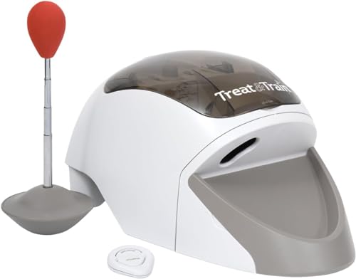 Treat&Train - Remote Treat Dispensing Dog Training System Positive Reinforcement Calm Behavior Distraction Avoidance Includes Instruction Booklet Target Wand & Remote for Dogs 6 Months & Up