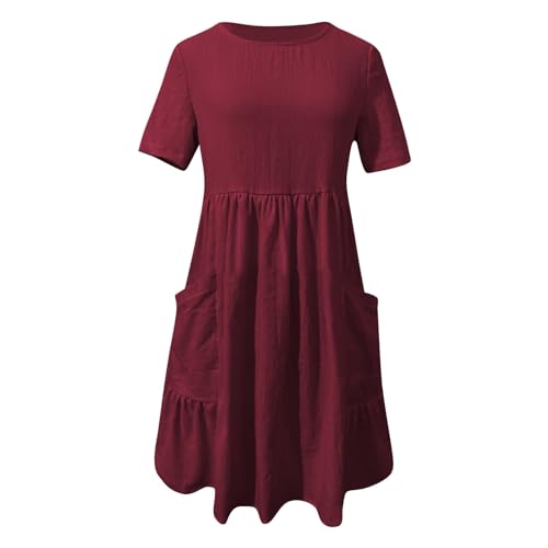 Robe en coton et lin ample pour effacer les complexes avec élégance - 5