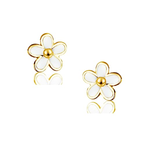 SLUYNZ Solid 925 Sterling Silver Little Daisy Earrings Studs for Women Teens Petite Flowers Studs Earrings