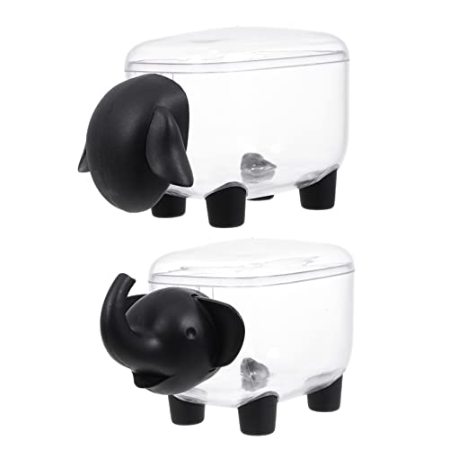 Yardenfun 2pcs Cosmetic Cotton Storage Box Cotton Swab Storage Case Toothpick Holder Swab Organizer Toothpick Container Cotton Swab Container Cotton Pad Container Toothpick Case