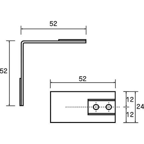 Image of TRUSCO AFK-8 Reinforced Hardware for Aluminum Frames, 1.0 inch (25 mm), Inner Mounting, L-Shaped, Aluminum Frame