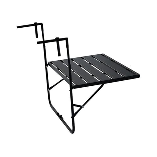 Mesa plegable para balcón que ahorra espacio, mesa auxiliar colgante de metal para interiores y exteriores, mesa de bar gris para espacios pequeños, ideal para patios y balcones