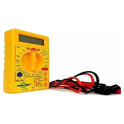 Multímetro Digital, Brasfort, DT830B, Amarelo