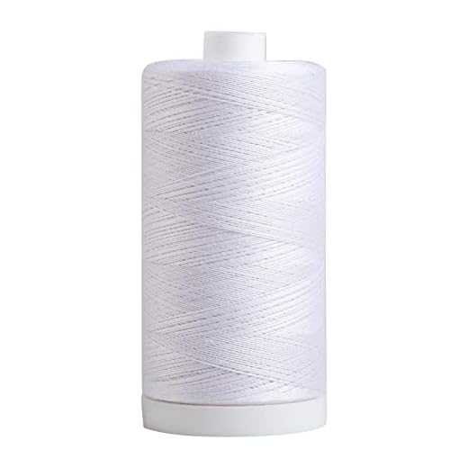 Connecting Threads White 100% Cotton Thread for Sewing, Quilting, and Crafting - 50-Weight - 1200 Yard Large Spool (White)