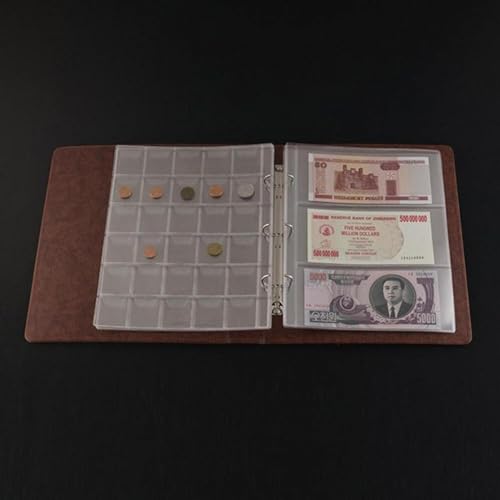 Páginas para colección de monedas 10 hojas 6x7 grid miniatura 3