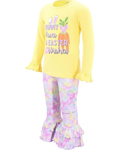 Image of Unique Baby Long Sleeve with Ruffle Leggings for Girls Kids Toddler Clothing Set Outfit
