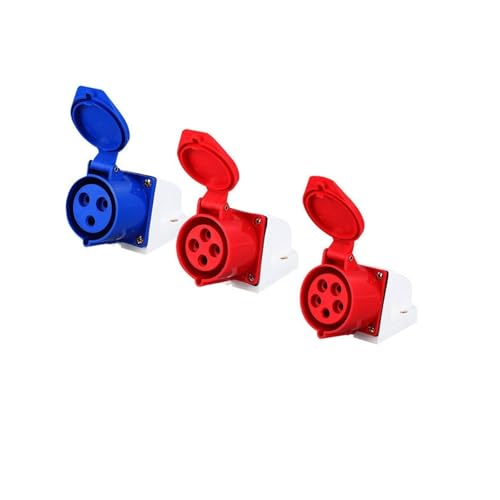 YƗpvOƃ\Pbg 5s 3RA 3P/4P/5P dCRlN^ 16A 32A IP44 ǎt\Pbg 220V 380V 415V(Wall Mounted Socket,32A-4P)