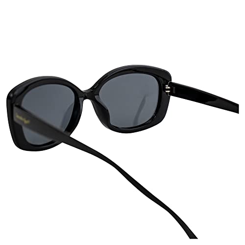 Dominica Polarized Sunglasses for Women Black Frame w/Smoke Lens 5