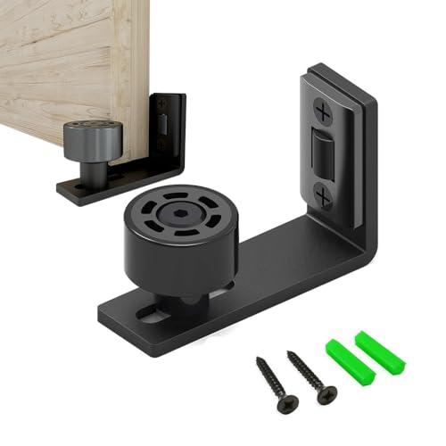 Image of Serplex Sliding Barn Door Floor Guide for Bottom Adjustable Roller, U-Channel Door Guides for Sliding Doors, Bottom Flat Barn Door Floor Guide Stay Roller for Most Door Within 1 /2 inch-2 inch Thickness