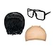 EFORLED Adult Halloween Costumes for Men 2025,Family Orange Zip-Up Tracksuit with Black Wig Cap & Glasses,XL