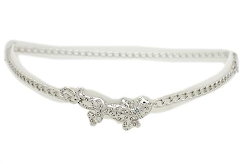 Women Fashion Belt Silver Metal Chain Hip Waist Tiger Panther Leopard Charm Skinny Waistband4