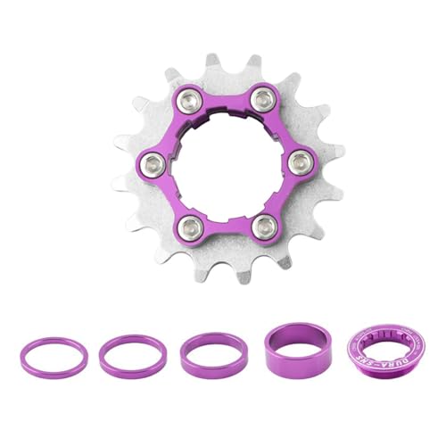 mioosho 16T 18T Singlespeed Umbausätze für Mehrgang-Fahrräder, Singlespeed-Kassetten mit Abstandshalter und Sicherungsringen