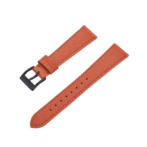 [FOCKOUPGAC] 18 20 22 24mm EHb`Xgbv Fit For Huawei p(Orange-Black,22mm)