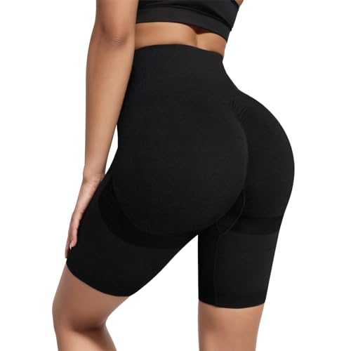 Zhiaek Pantalones Cortos Mujer Short Deportivo Mujer Elásticas Leggins Push Up Mallas Correr Cintura Alta para Gym Fitness Yoga