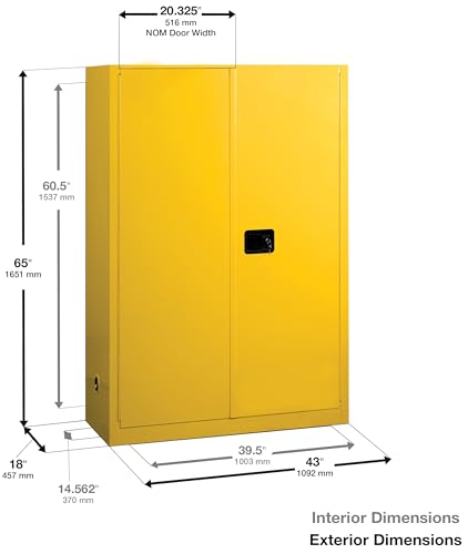 Justrite 894510 60 Gallon Manual Close Paint And Ink Safety Cabinet thumb #1