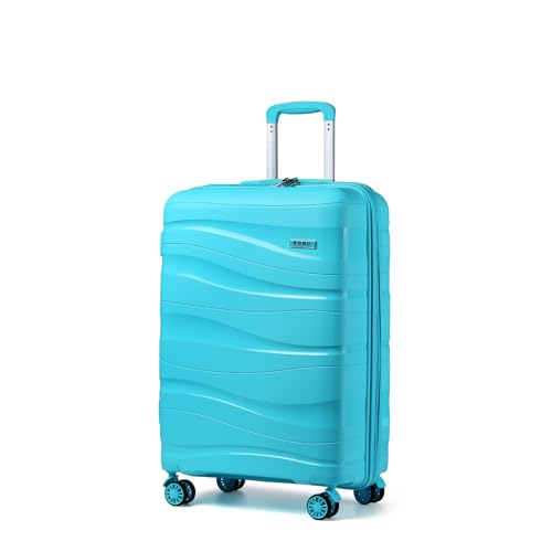 KONO Valigia Trolley da 56cm Rigida e Leggero Polipropilene Valigie con TSA Lucchetto e 4 Ruote...