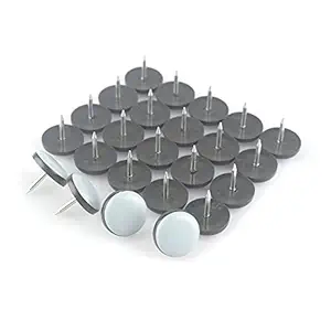 CSFMC Teflon Furniture Sliders Pads(24 Pack 3/4 inch(19mm) Base),Table/Chair/Cabinet/Sofa Small Size PTFE Glides,Nail on Furniture Legs by Protect The Floor,Heavy Duty Furniture Sliding Block